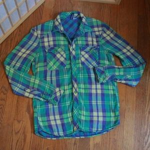 Divided (by H&M) Plaid Print Button Down Shirt
